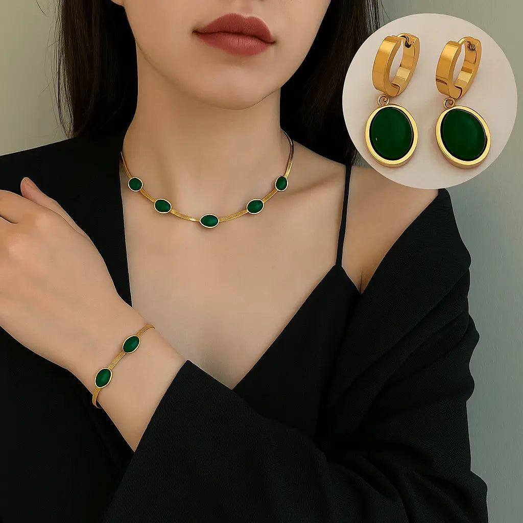 Juego EmeraldJewelry™ 3 para la suerte y el bienestar